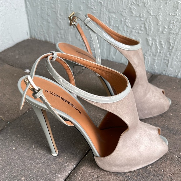 Moreschi suede gray elegant pumps size EU 38 1/5 main image 3
